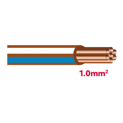 Autolichtkabel 1.0 mm braun / blau / weiss