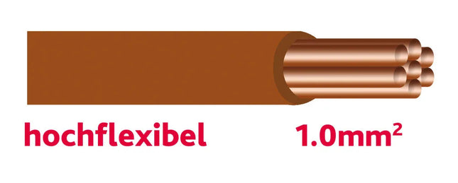 Autolichtkabel 1.0 mm braun hochflex. Hischier Auto AG