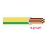 Autolichtkab. 1.0 mm grau / gelb / grün AYL1.0gr/ge/gn