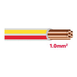 Autolichtkab. 1.0 mm grau / gelb / rot AYL1.0gr/ge/rt