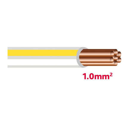 Autolichtkabel 1.0 mm grau/gelb/weiss