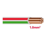 Autolichtkab. 1.0 mm grau / grün / rot AYL1.0gr/gn/rt