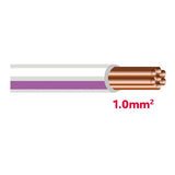 Autolichtkab. 1.0 mm grau / violett / weiss AYL1.0gr/vi/ws