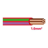 Autolichtkab. 1.0 mm rot / grün / violett AYL1.0rt/gn/vi