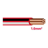 Autolichtkab. 1.0 mm rot / grau / schwarz AYL1.0rt/gr/sz