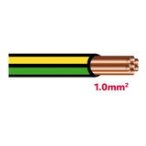 Autolichtkab. 1.0 mm schwarz / gelb / grün AYL1.0sz/ge/gn