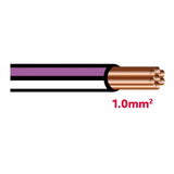 Autolichtkab. 1.0 mm schwarz / violett / weiss AYL1.0sz/vi/ws