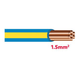Autolichtkab.1.5 mm2 blau-gelb AYL1.5bl/ge