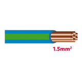 Autolichtkab.1.5 mm blau-grün AYL1.5bl/gn