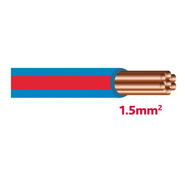 Autolichtkab.1.5 mm2 blau-rot AYL1.5bl/rt