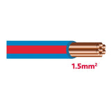 Autolichtkab.1.5 mm2 blau-rot AYL1.5bl/rt