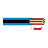 Autolichtkab.1.5 mm2 blau-schwarz AYL1.5bl/sz