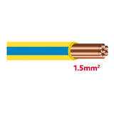 Autolichtkabel 1.5 mm2 gelb-blau AYL1.5ge/bl