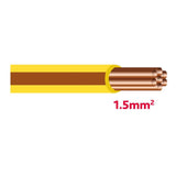 Autolichtkabel 1.5 mm2 gelb-braun AYL1.5ge/br