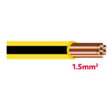 Autolichtkabel 1.5 mm2 gelb-schwarz AYL1.5ge/sz