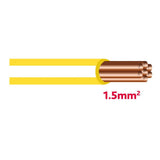 Autolichtkabel 1.5 mm2 gelb-weiss AYL1.5ge/ws