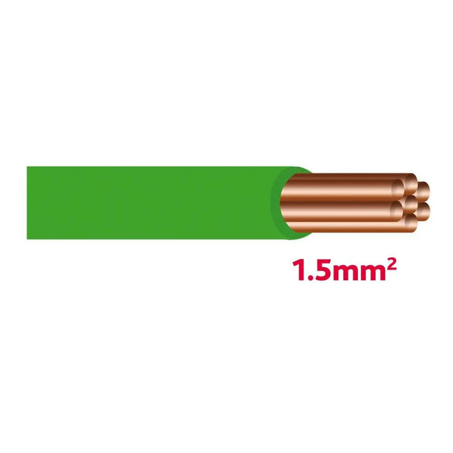 Autolichtkabel 1.5 mm2, 10m grün - 1 - Stück Diverse