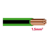 Autolichtkabel 1.5 mm2 grün-schwarz AYL1.5gn/sz