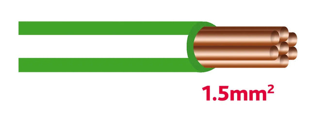 Autolichtkabel 1.5 mm grün-weiss Hischier Auto AG