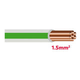 Autolichtkab. 1.5 mm grau-grün AYL1.5gr/gn