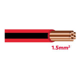 Autolichtkab. 1.5 mm rot-schwarz AYL1.5rt/sz