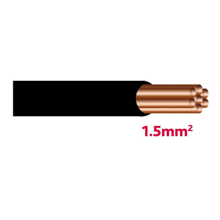 Autolichtkabel 1.5 mm2, 10m schwarz - 1 - Stück Diverse