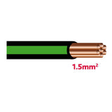 Autolichtkab. 1.5 mm schwarz-grün AYL1.5sz/gn