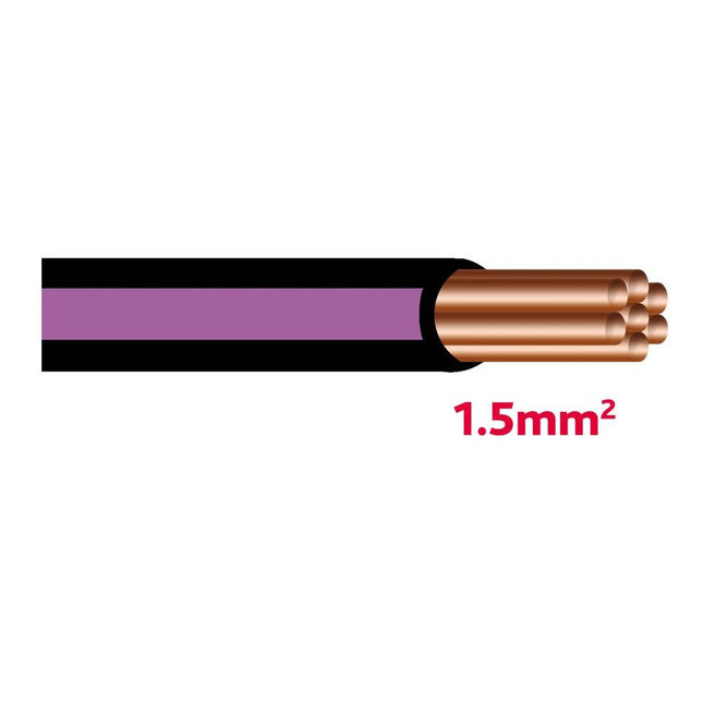 Autolichtkabel 1.5 mm schwarz-violett