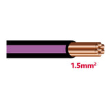 Autolichtkab. 1.5 mm schwarz-violett AYL1.5sz/vi