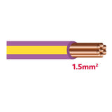 Autolichtkab. 1.5 mm violett-gelb AYL1.5vi/ge
