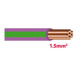 Autolichtkab. 1.5 mm violett-grün AYL1.5vi/gn