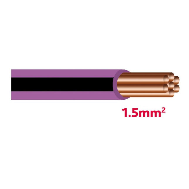 Autolichtkabel 1.5 mm violett-schwarz