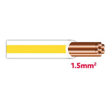 Autolichtkab. 1.5 mm weiss-gelb AYL1.5ws/ge