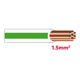 Autolichtkab. 1.5 mm weiss-grün AYL1.5ws/gn