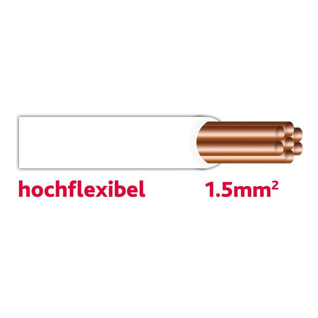 Autolichtkabel 1.5 mm weiss hochflex.