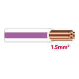 Autolichtkab. 1.5 mm weiss-violett AYL1.5ws/vi