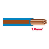 Autolichtkab. 1.0 mm blau / braun AYL1.0bl/br