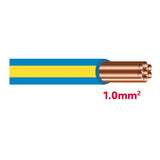 Autolichtkabel 1.0 mm blau / gelb AYL1.0bl/ge
