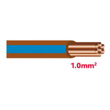 Autolichtkab. 1.0 mm braun / blau AYL1.0br/bl