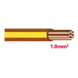 Autolichtkab. 1.0 mm braun / gelb AYL1.0br/ge