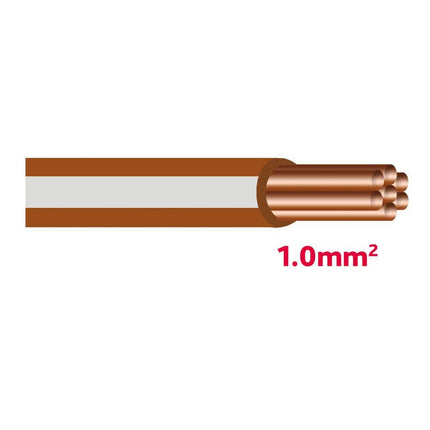 Autolichtkabel 1.0 mm braun / grau