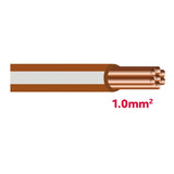 Autolichtkab. 1.0 mm braun / grau AYL1.0br/gr