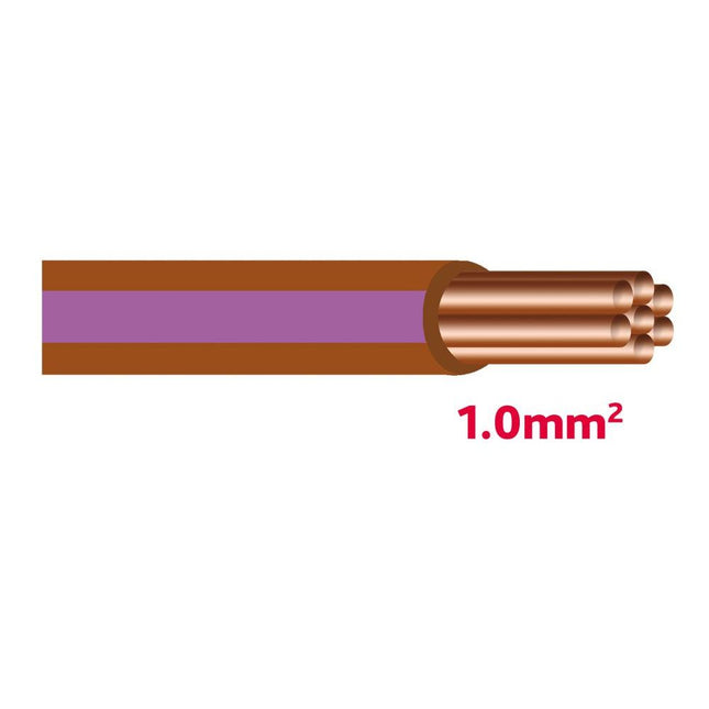 Autolichtkabel 1.0 mm braun / violett