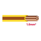 Autolichtkab. 1.0 mm gelb / braun AYL1.0ge/br