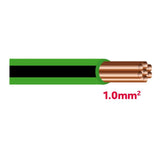 Autolichtkab. 1.0 mm grün / schwarz AYL1.0gn/sz