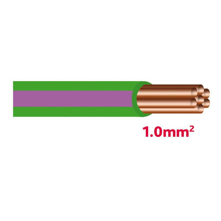 Autolichtkabel 1.0 mm grün / violett