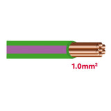 Autolichtkabel 1.0 mm grün / violett AYL1.0gn/vi