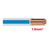 Autolichtkab. 1.0 mm grau / blau AYL1.0gr/bl
