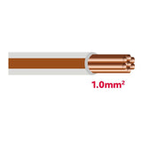 Autolichtkab. 1.0 mm grau / braun AYL1.0gr/br