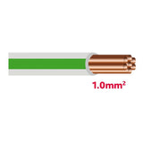 Autolichtkab. 1.0 mm grau / grün AYL1.0gr/gn